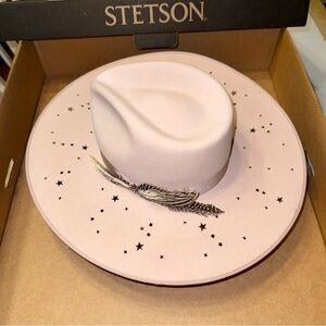 NEW Stetson Seeker Collection 'Night Sky' Cowboy Hat - Powder Pink Size S